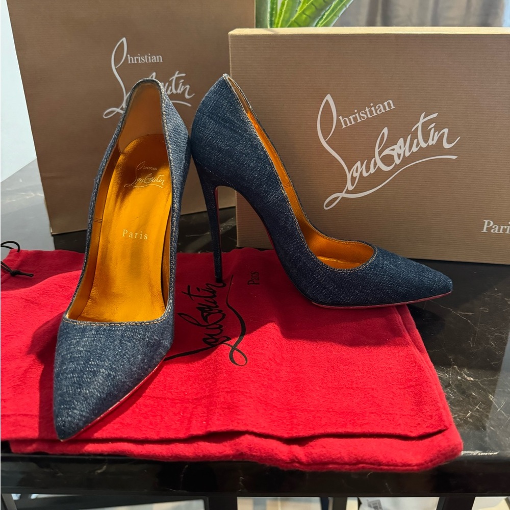Christian Louboutin Denim So Kate 120s heels stilettos - Picture 5 of 9